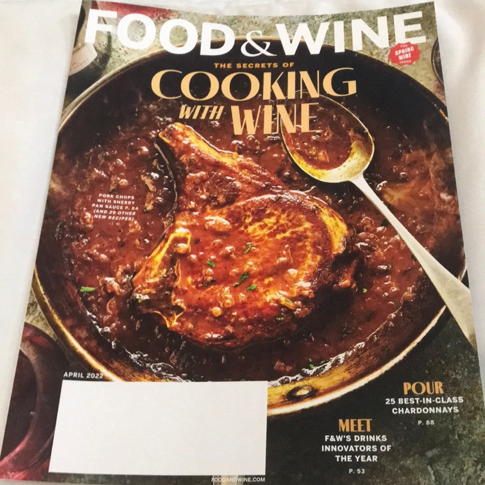 ⚡️FINAL PRICE⚡️ Food & Wine Magazine Cooking With Wine